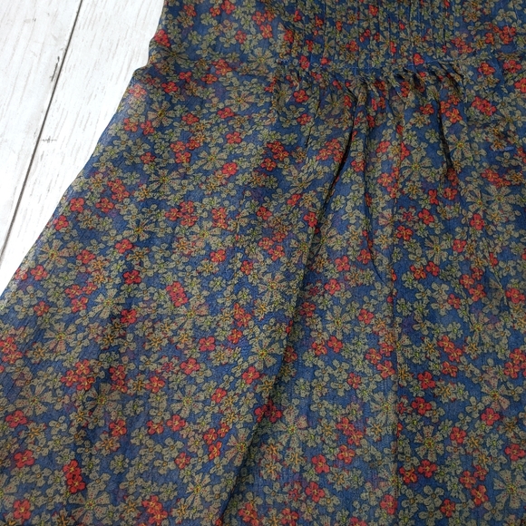 Converse One Star Sheer Chiffon Floral Print Top - Picture 2 of 5